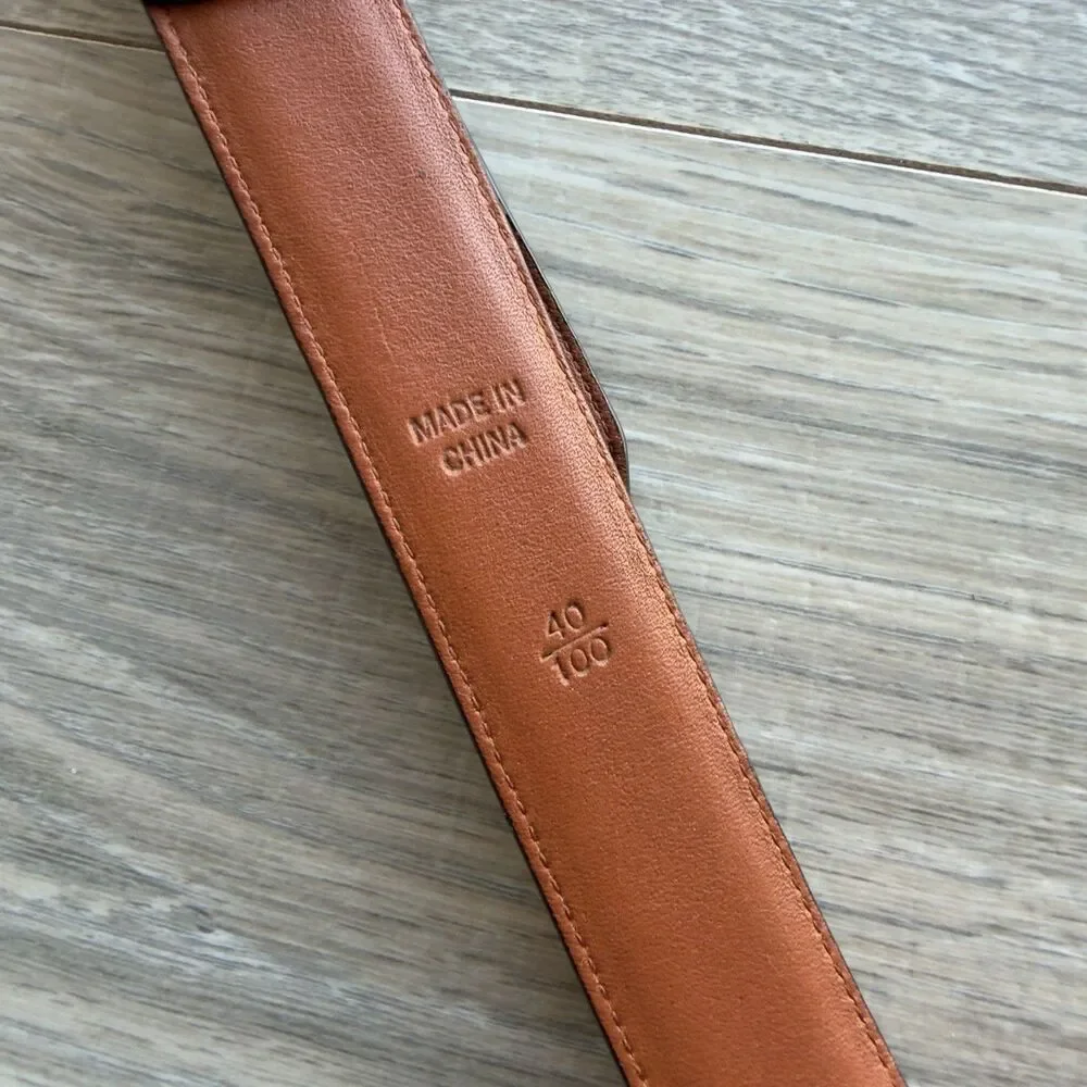 POLO Ralph Lauren Mens SIZE 40 Brown Italian LEATHER 1